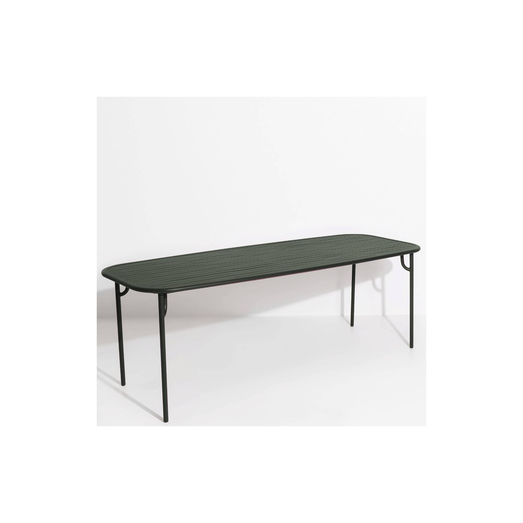 Green glass - Week-End  Dinning Table 220 x 85 x H75 cm - Petite Friture