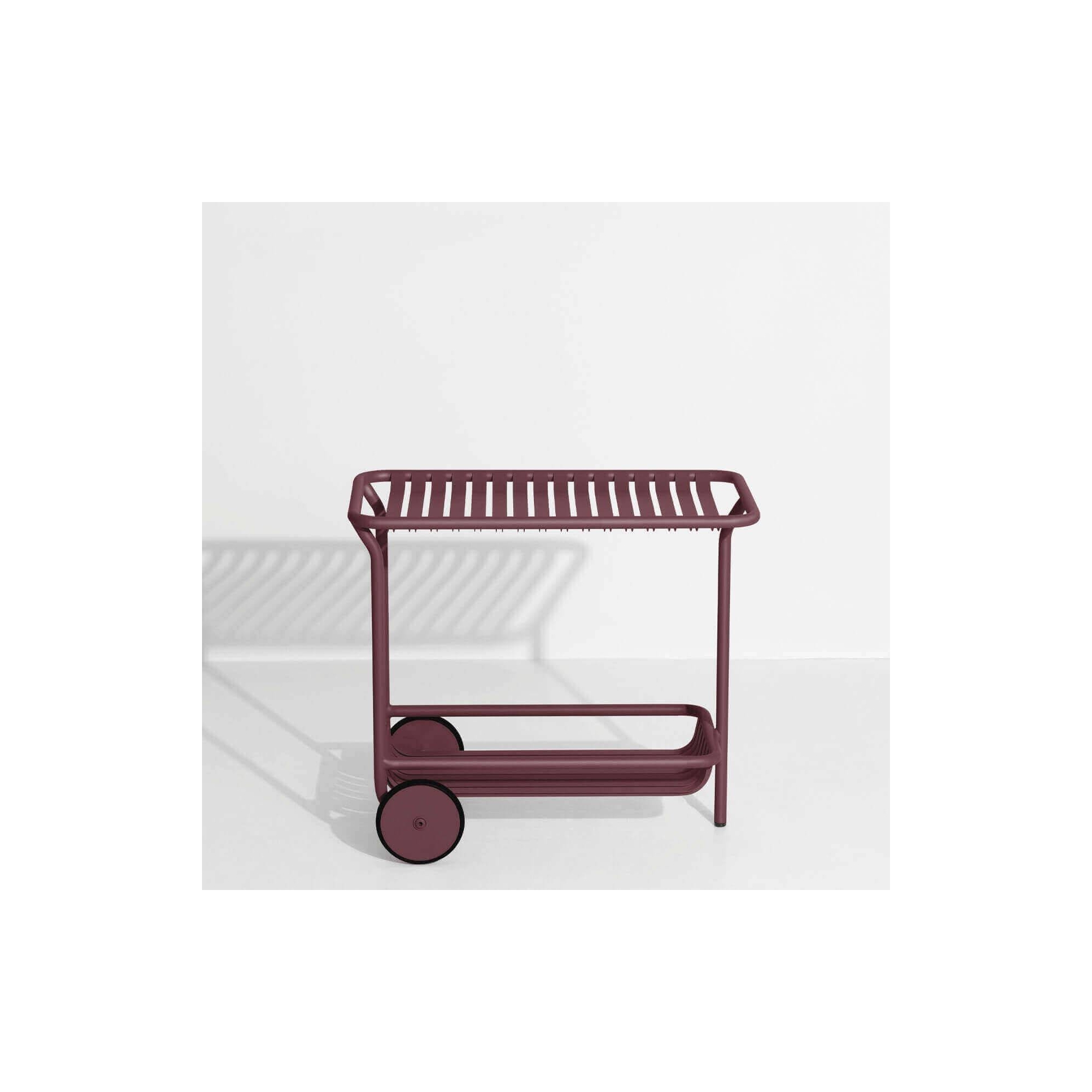 OUT OF STOCK - Burgundy – Tea Trolley Haute Week-End 82 x 48 x H73 cm - Petite Friture