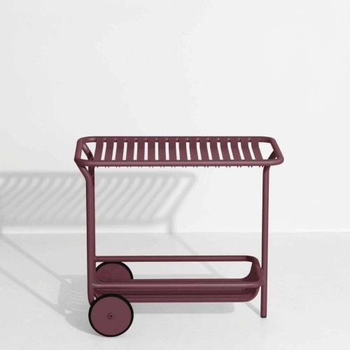 OUT OF STOCK - Burgundy – Tea Trolley Haute Week-End 82 x 48 x H73 cm - Petite Friture