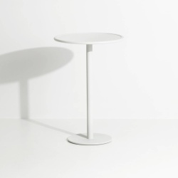 Blanc - Table Haute Week-End Ø70 x H105 cm - Petite Friture