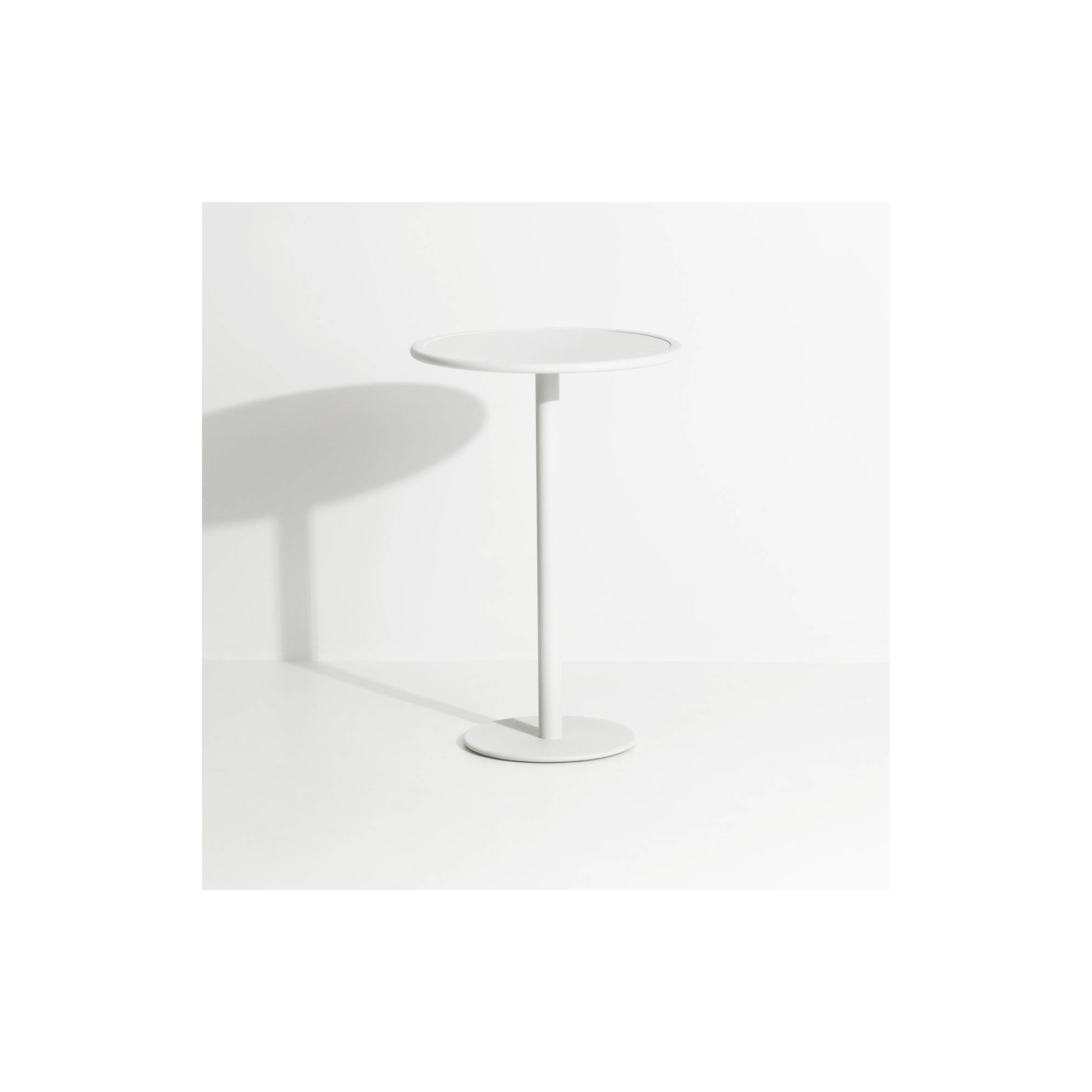 Blanc - Table Haute Week-End Ø70 x H105 cm - Petite Friture