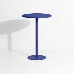 Bleu - Table Haute Week-End Ø70 x H105 cm - Petite Friture