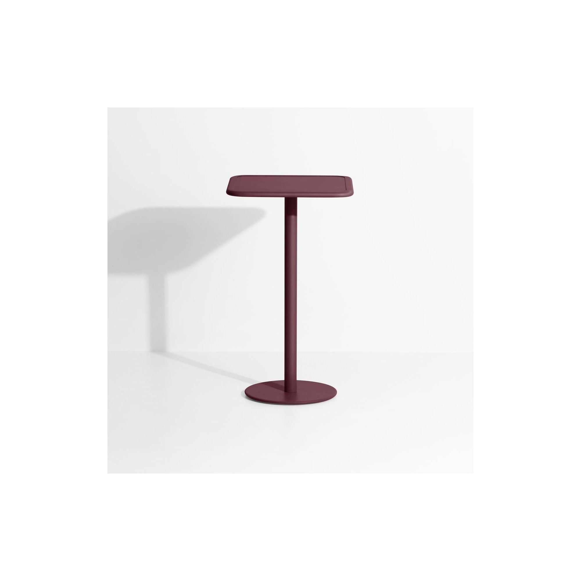 OUT OF STOCK - Burgundy - Week-End High Table 60 x 60 x H105 cm - Petite Friture