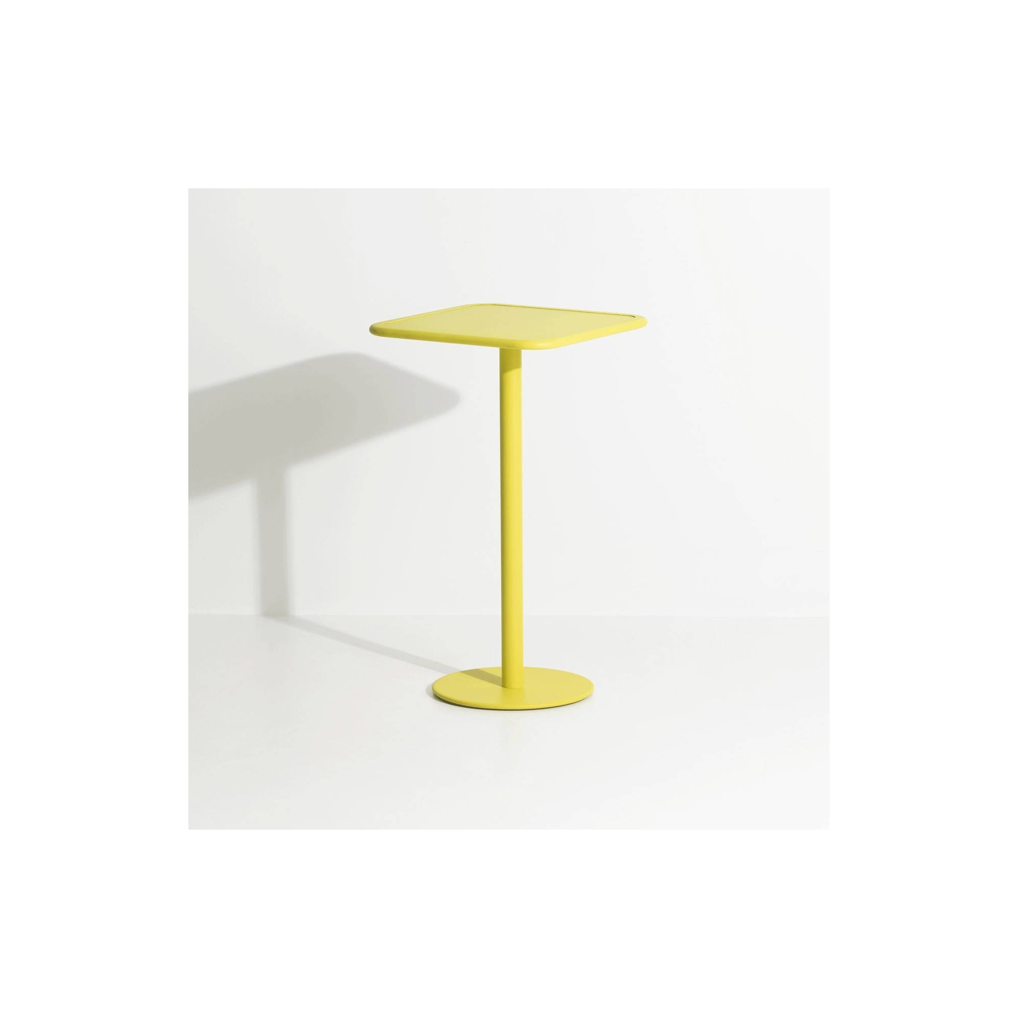 Yellow - Week-End High Table 60 x 60 x H105 cm - Petite Friture