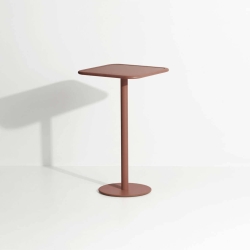 Terracotta – Table Haute Week-End 60 x 60 x H105 cm - Petite Friture