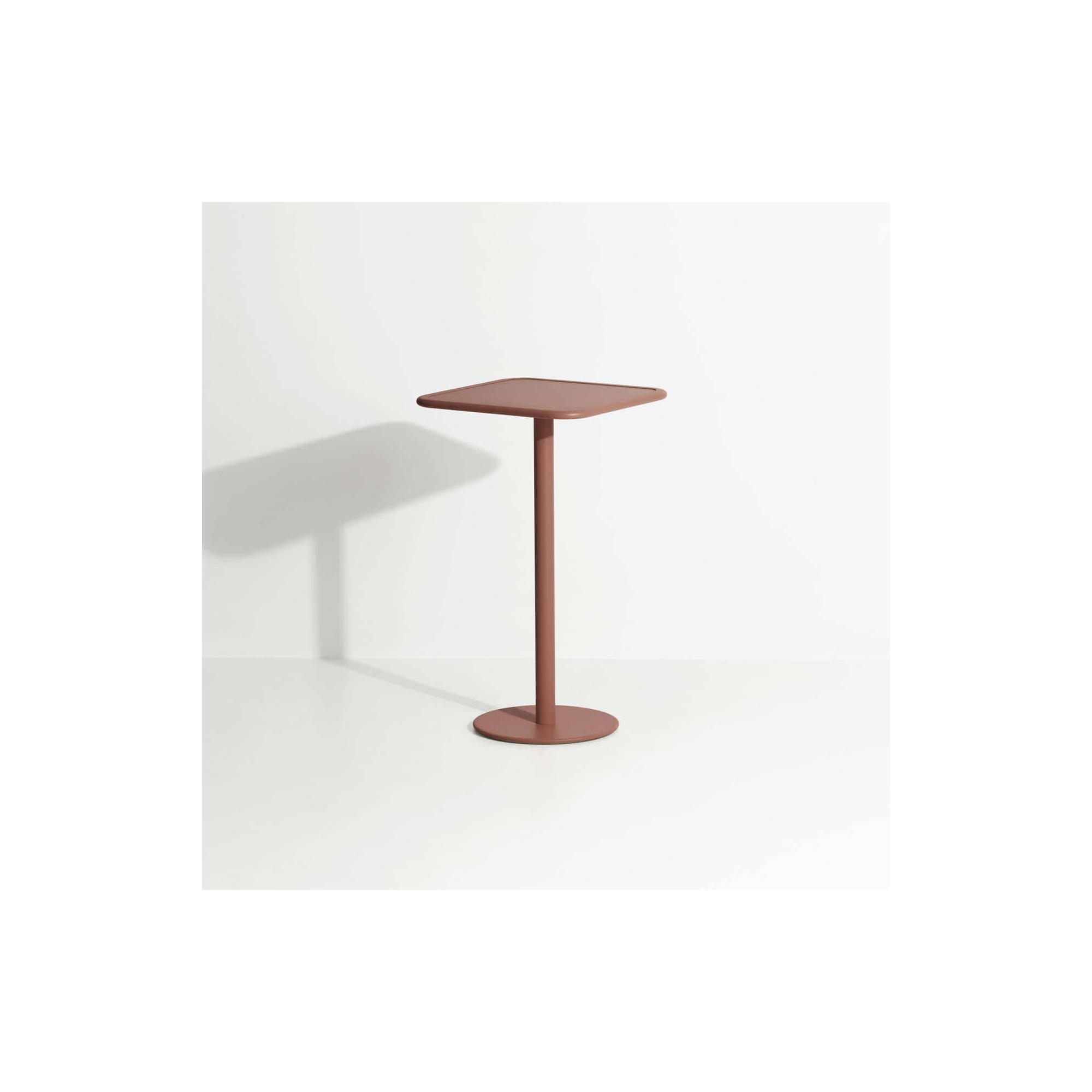 Terracotta – Table Haute Week-End 60 x 60 x H105 cm - Petite Friture