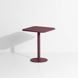 OUT OF STOCK - Burgundy - Week-End  Bistrot Table 60 x 60 x H75 cm - Petite Friture