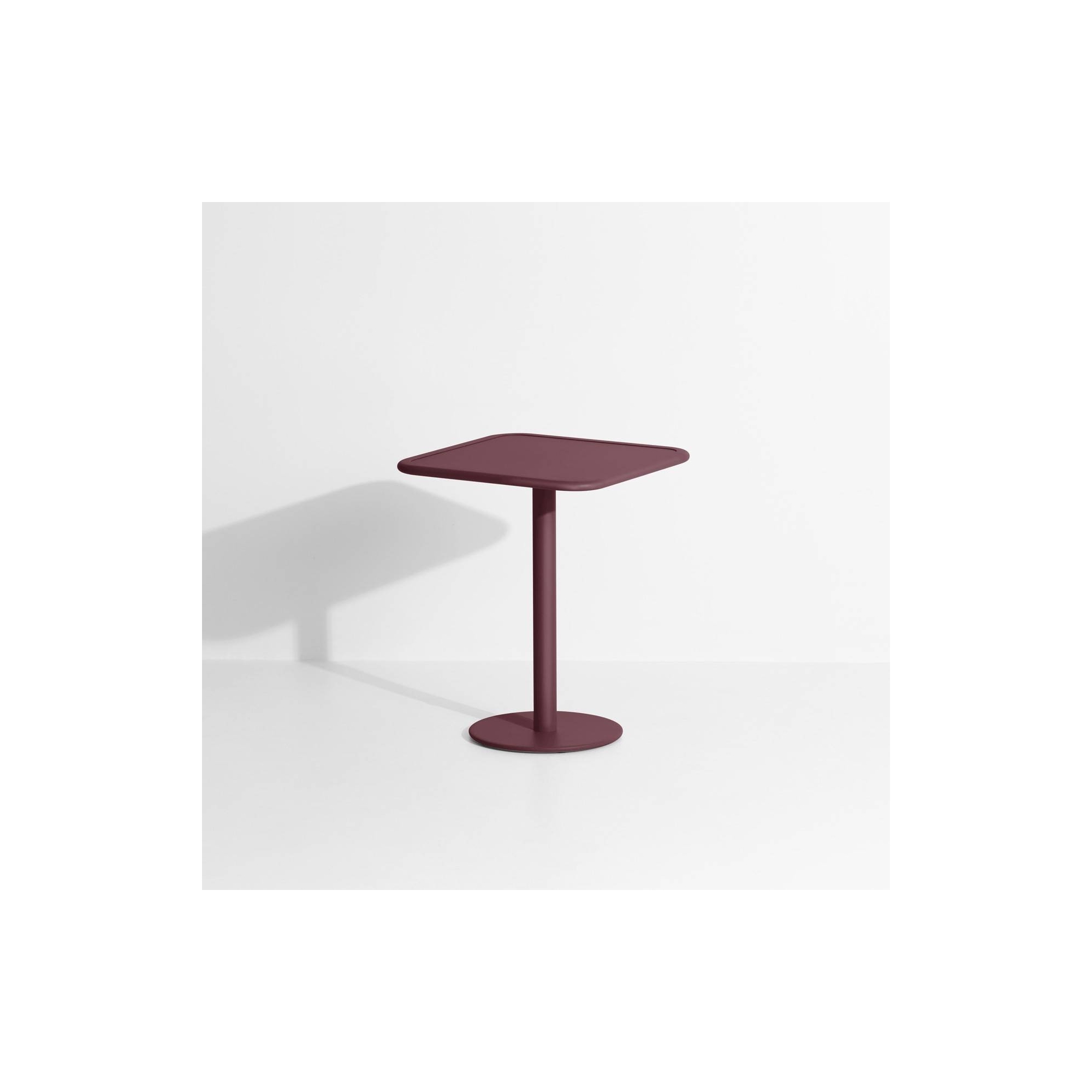 OUT OF STOCK - Burgundy - Week-End  Bistrot Table 60 x 60 x H75 cm - Petite Friture