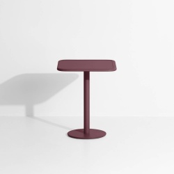 OUT OF STOCK - Burgundy - Week-End  Bistrot Table 60 x 60 x H75 cm - Petite Friture