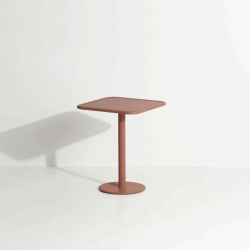 Terracotta - Table Bistrot Week-End  60 x 60 x H75 cm - Petite Friture