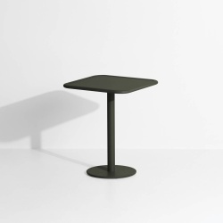 Green glass - Week-End  Bistrot Table 60 x 60 x H75 cm - Petite Friture