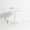 Blanc - Table Bistrot Week-End  Ø70 x H75 cm - Petite Friture