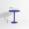 Bleu - Table Bistrot Week-End  Ø70 x H75 cm - Petite Friture