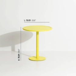 Jaune - Table Bistrot Week-End  Ø70 x H75 cm - Petite Friture