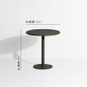 Green glass - Week-End  Bistrot Table Ø70 x H75 cm - Petite Friture