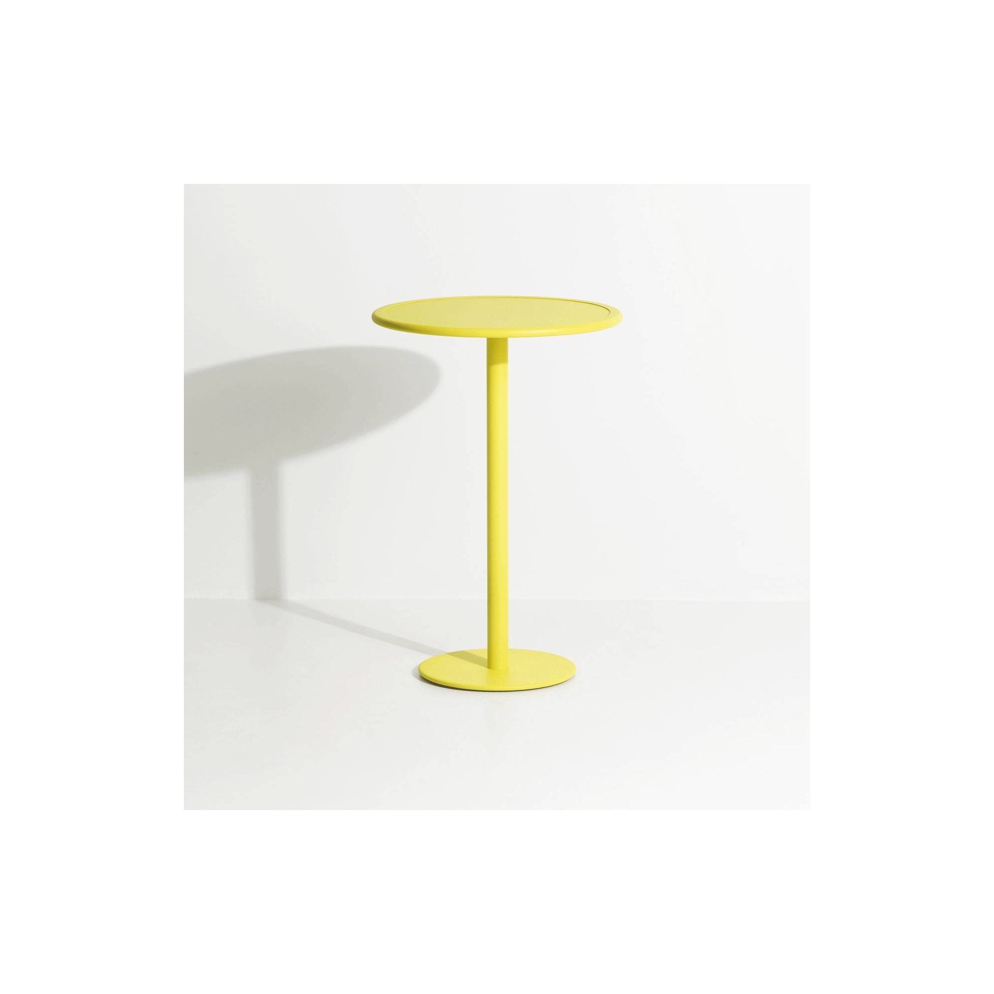 Jaune - Table Haute Week-End Ø70 x H105 cm - Petite Friture