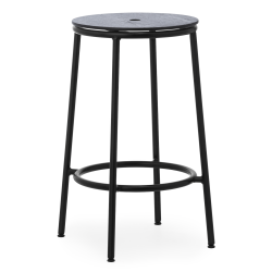 Circa Stool - Black Oak seating - 65 cm - Normann Copenhagen