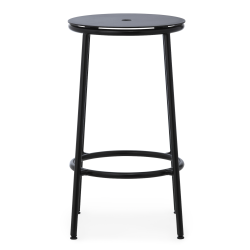 Tabouret Circa - Assise Aluminium Noir  - 65 cm - Normann Copenhagen