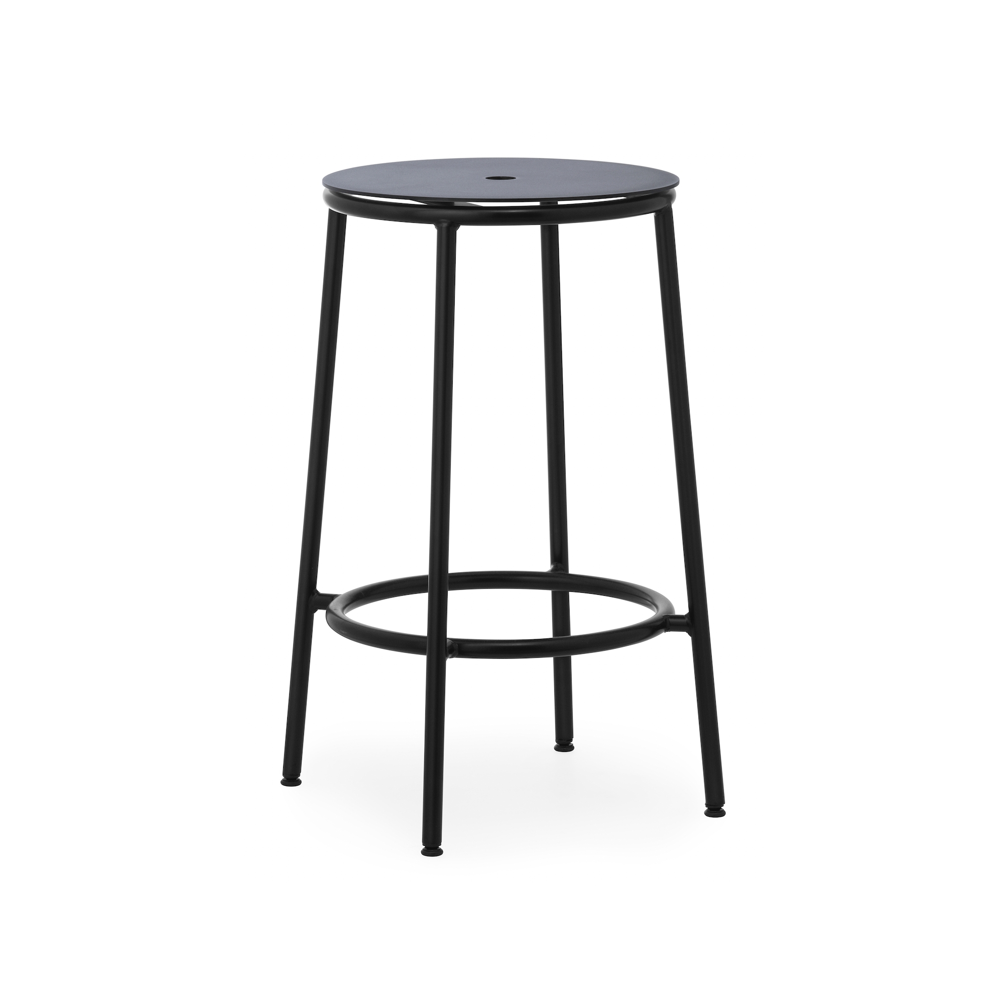 Circa Stool - Black Aluminium seating - 65 cm - Normann Copenhagen