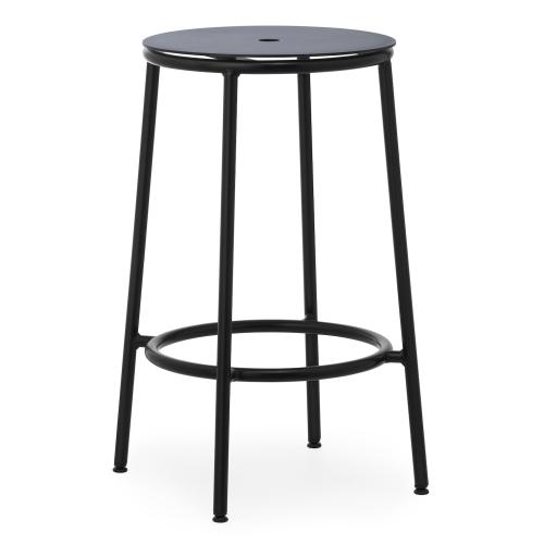 Circa Stool - Black Aluminium seating - 65 cm - Normann Copenhagen