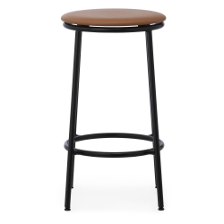 Tabouret Circa - Assise cuir Ultra Brandy  - 65 cm - Normann Copenhagen