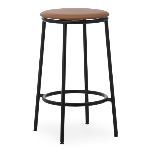 Tabouret Circa - Assise cuir Ultra Brandy  - 65 cm - Normann Copenhagen