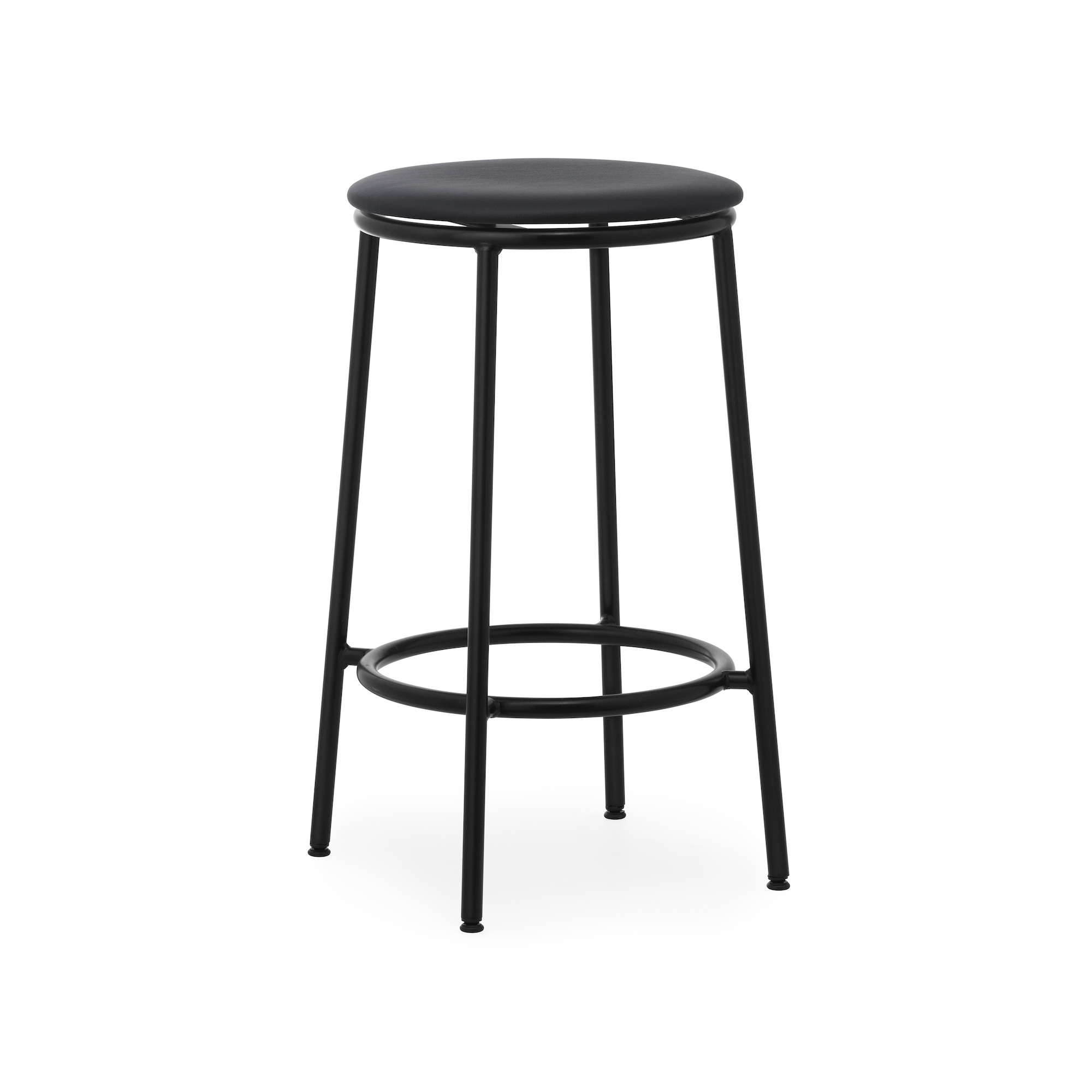 Circa Stool - Ultra leather Black seating - 65 cm - Normann Copenhagen