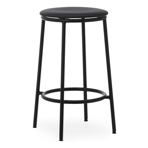 Circa Stool - Ultra leather Black seating - 65 cm - Normann Copenhagen