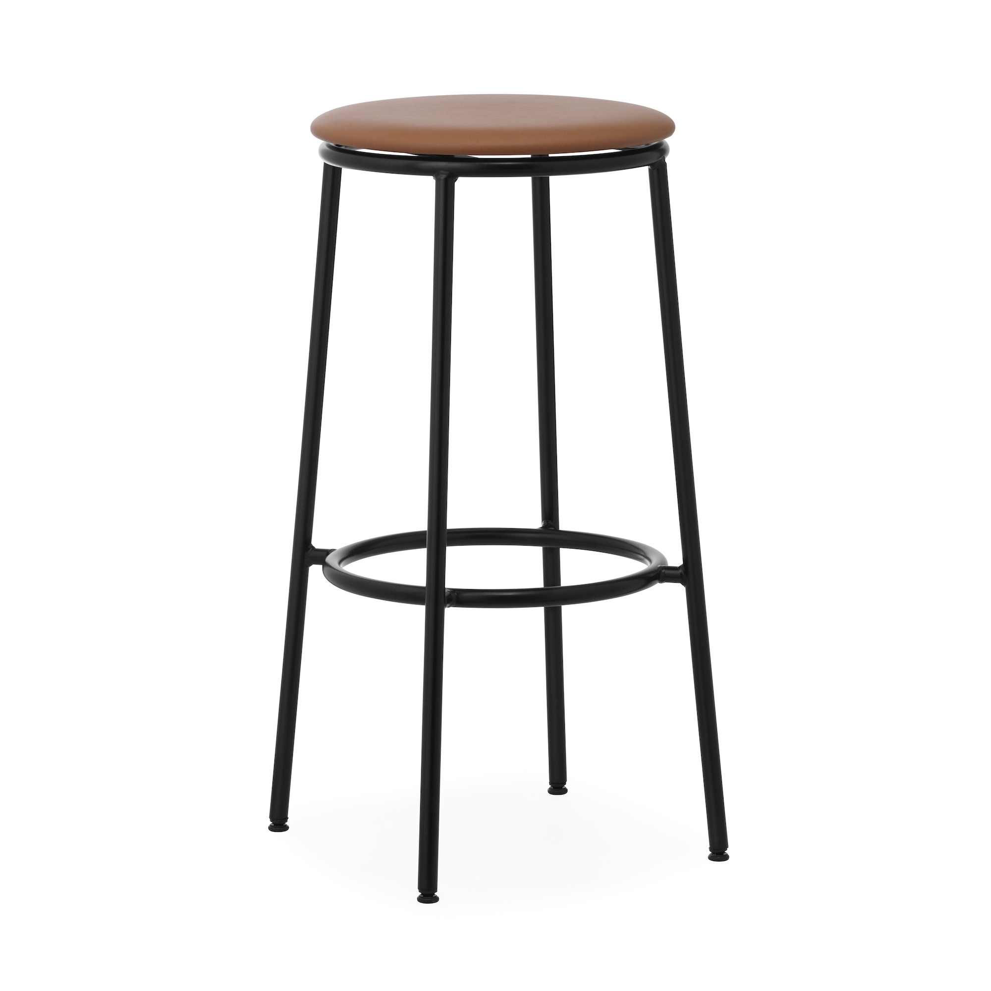 Circa Stool - Ultra Brandy leather seating - 75 cm - Normann Copenhagen