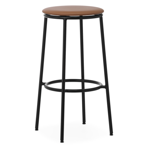 Tabouret Circa - Assise cuir Ultra Brandy  - 75 cm - Normann Copenhagen