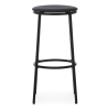 Circa Stool - Ultra Black leather seating - 75 cm - Normann Copenhagen