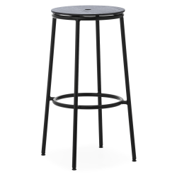 Circa Stool - Black Oak seating - 75 cm - Normann Copenhagen