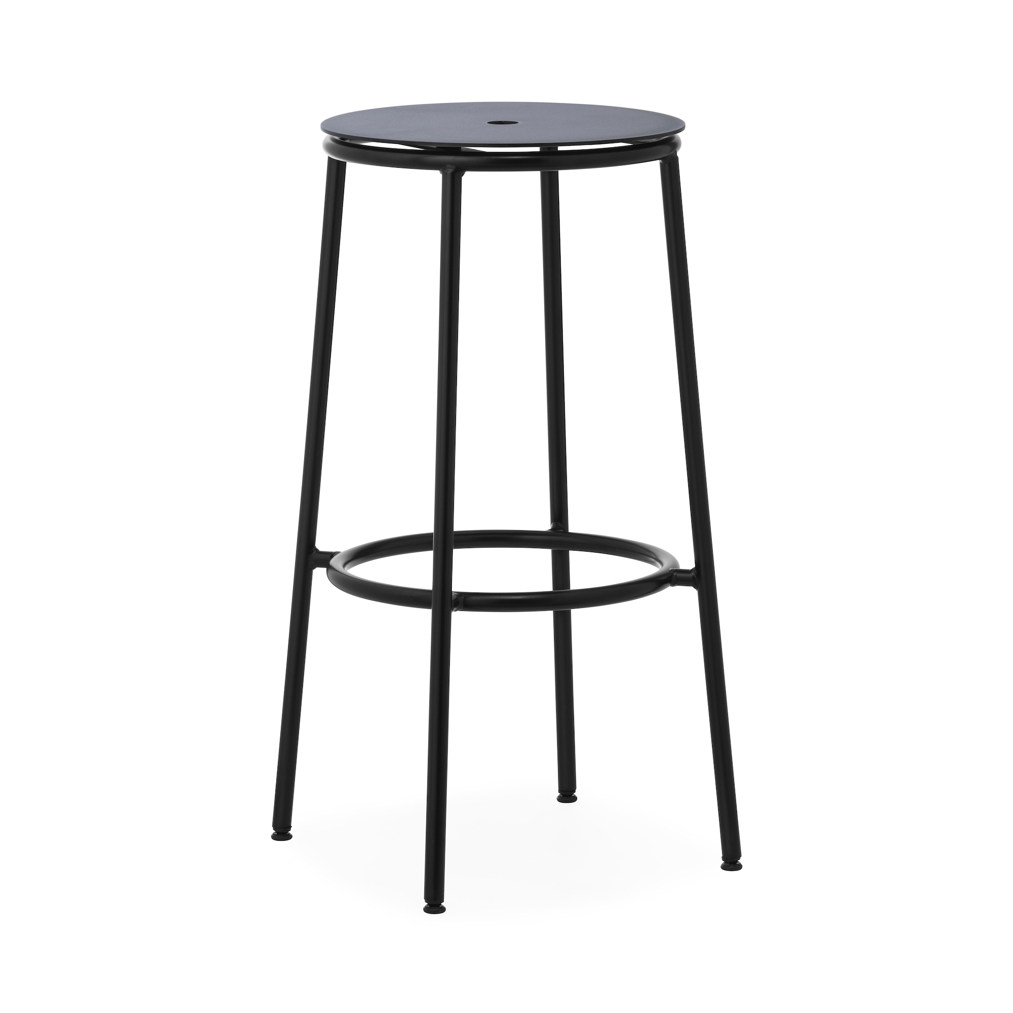 Circa Stool - Black Aluminium seating - 75 cm - Normann Copenhagen