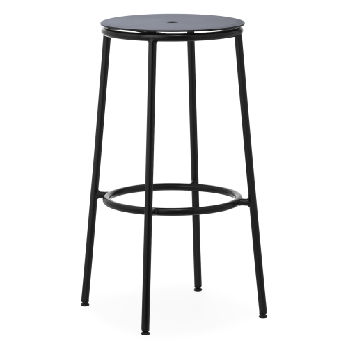 Circa Stool - Black Aluminium seating - 75 cm - Normann Copenhagen