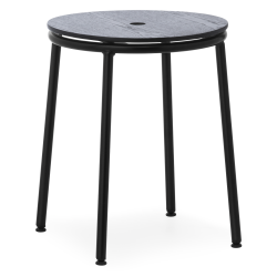 Circa Stool - Black Oak seating - 45 cm - Normann Copenhagen