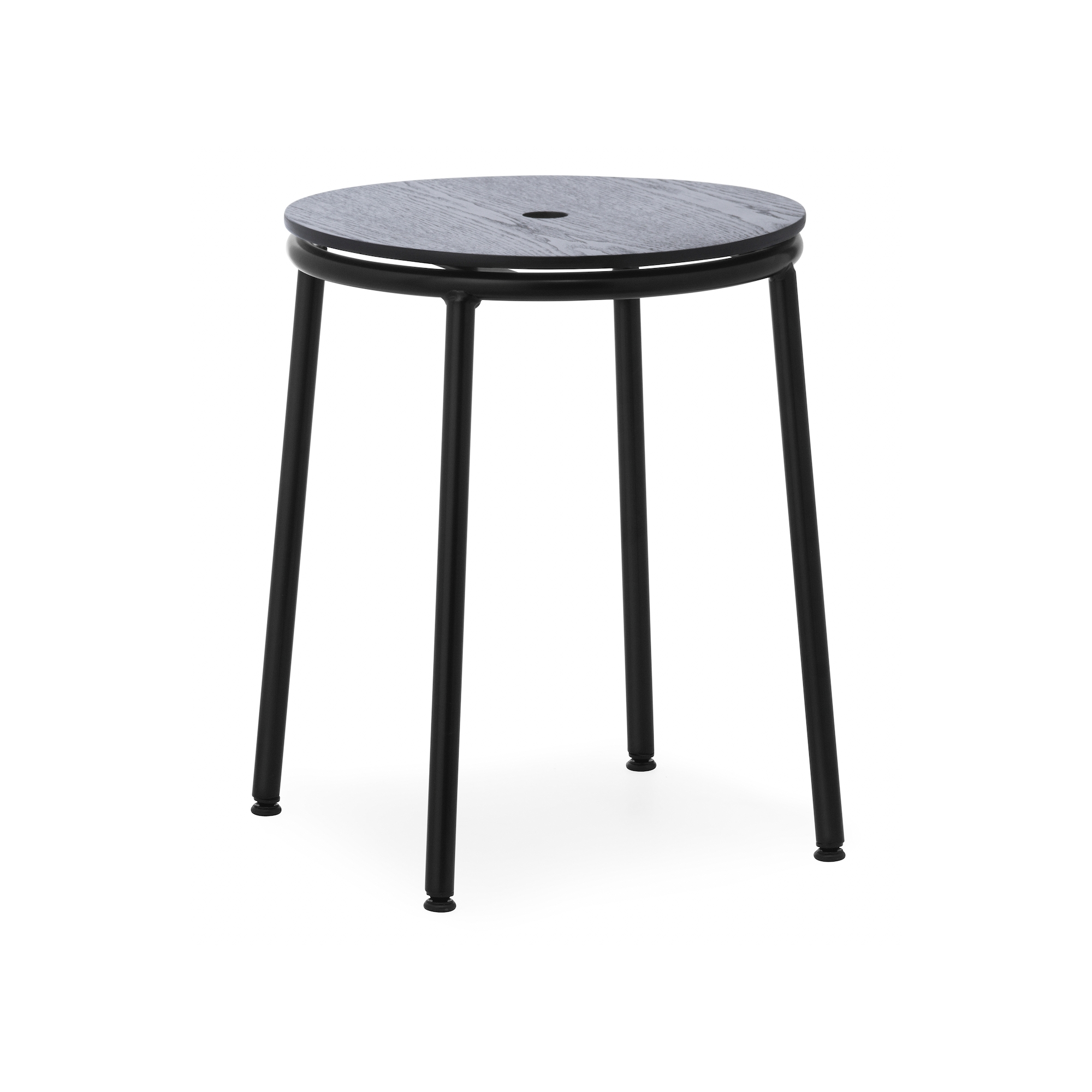 Circa Stool - Black Oak seating - 45 cm - Normann Copenhagen