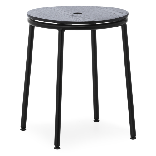 Circa Stool - Black Oak seating - 45 cm - Normann Copenhagen