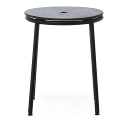 Circa Stool - Black Oak seating - 45 cm - Normann Copenhagen