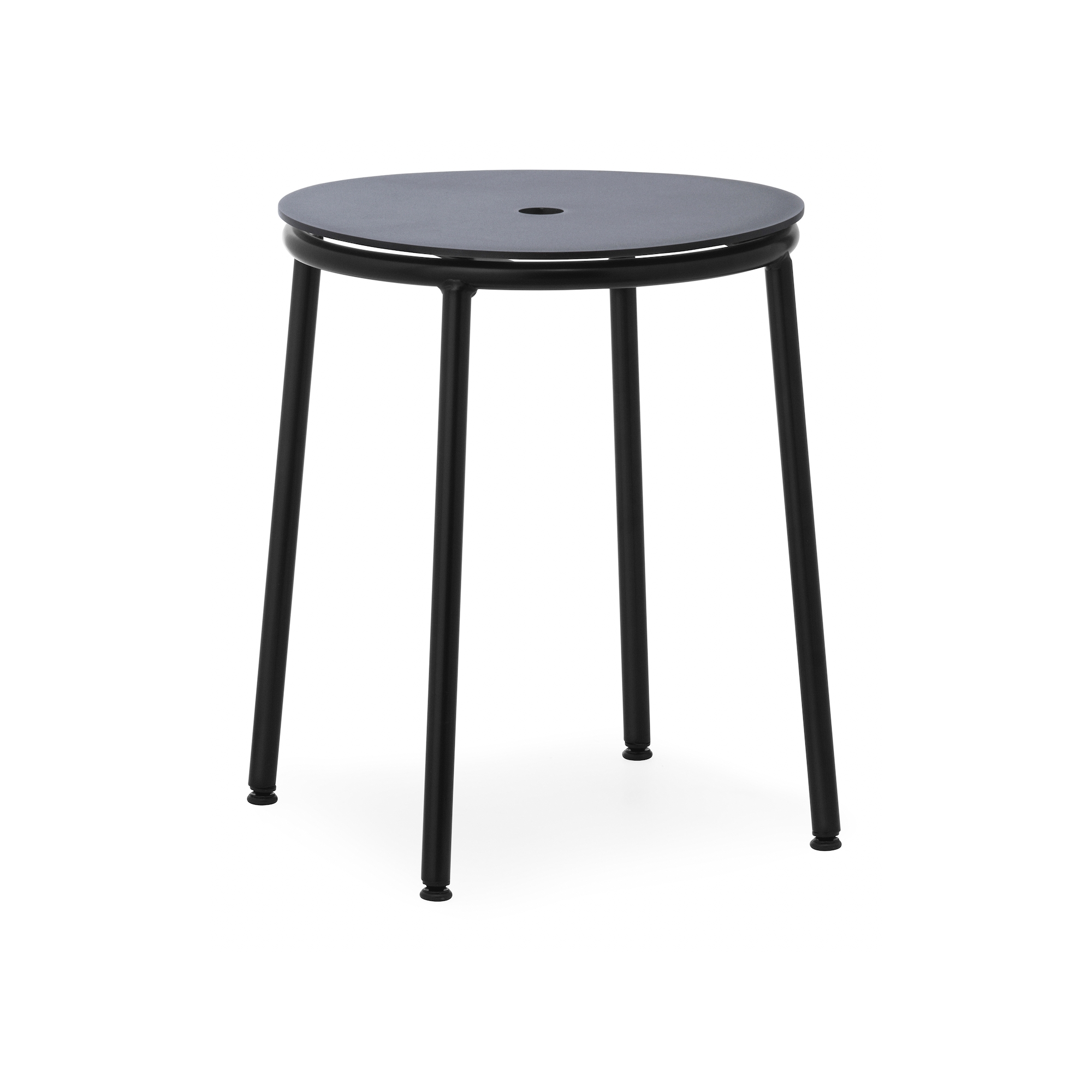 Circa Stool - Black Aluminium seating - 45 cm - Normann Copenhagen