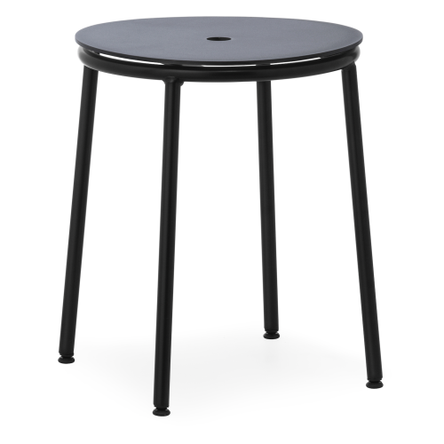 Tabouret Circa - Assise Aluminium Noir - 45 cm - Normann Copenhagen