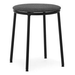 Tabouret Circa - Assise tissu MLF16 Noir - 45 cm - Normann Copenhagen