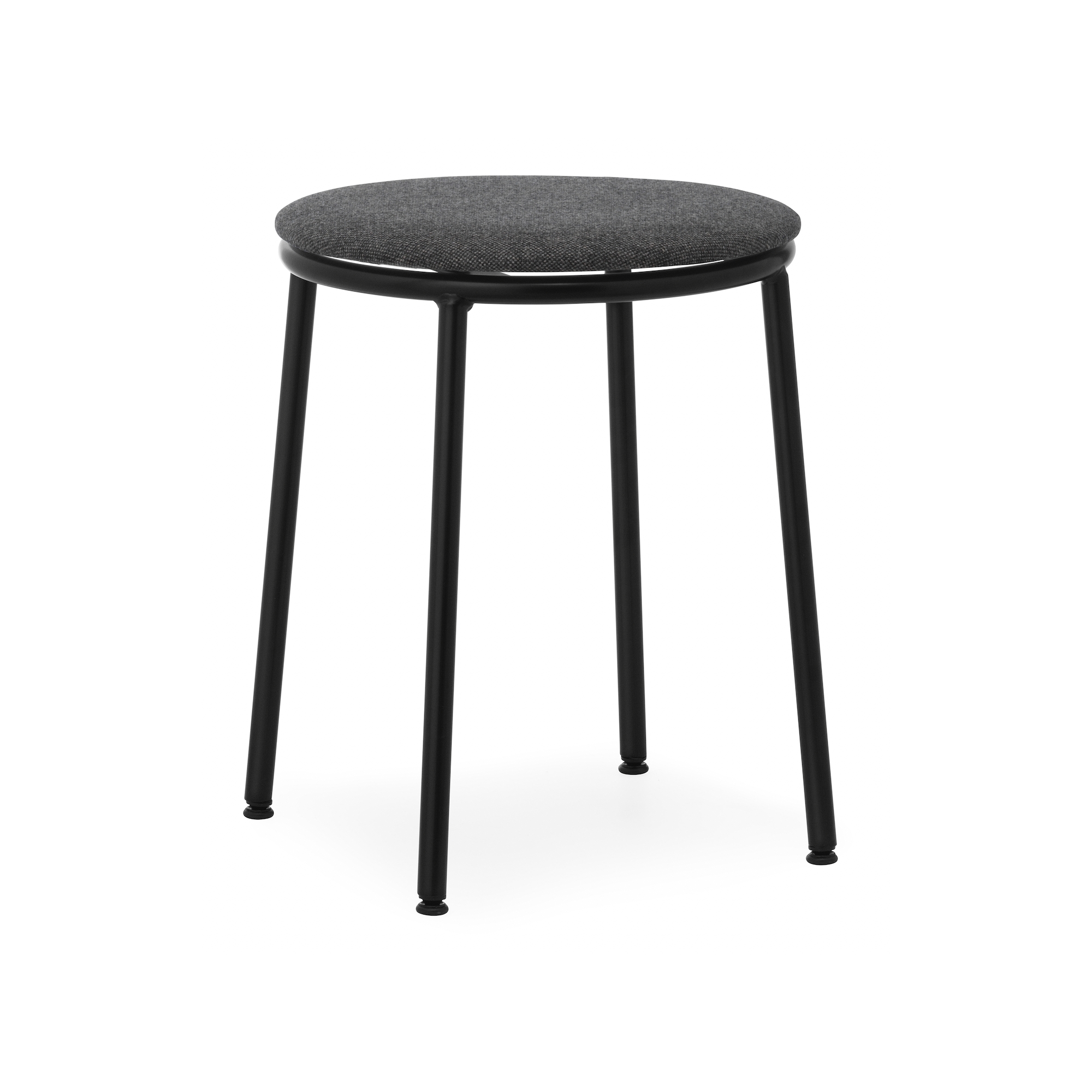 Tabouret Circa - Assise tissu MLF16 Noir - 45 cm - Normann Copenhagen