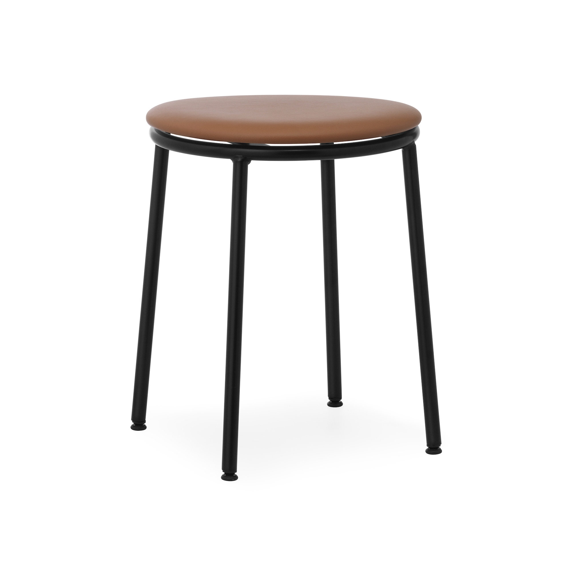 Circa Stool - Ultra Leather Brandy seating - 45 cm - Normann Copenhagen