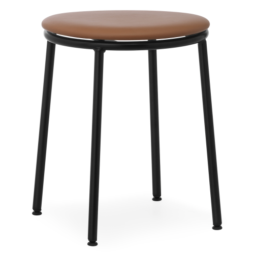 Circa Stool - Ultra Leather Brandy seating - 45 cm - Normann Copenhagen