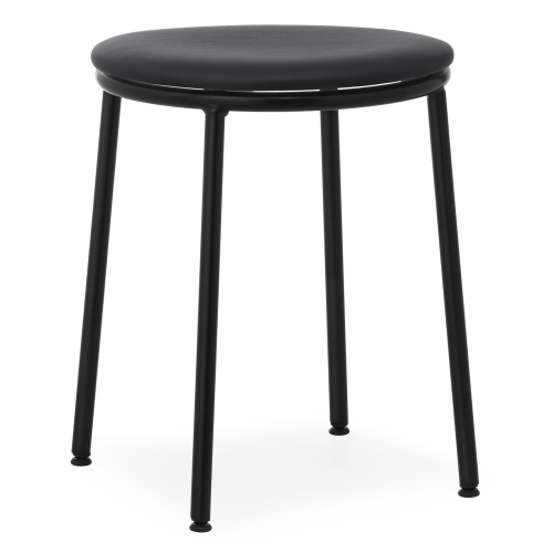 Circa Stool - Ultra Leather Black seating - 45 cm - Normann Copenhagen