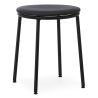 Circa Stool - Ultra Leather Black seating - 45 cm - Normann Copenhagen