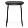 Tabouret Circa - Assise cuir Ultra Noir - 45 cm - Normann Copenhagen