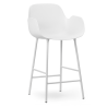 Chaise de bar avec accoudoirs Form - Blanc - 65 cm ou 75 cm - Normann Copenhagen