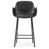 Chaise de bar avec accoudoirs Form - Noir - 65 cm ou 75 cm - Normann Copenhagen