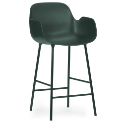 Chaise de bar avec accoudoirs Form - Vert - 65 cm ou 75 cm - Normann Copenhagen